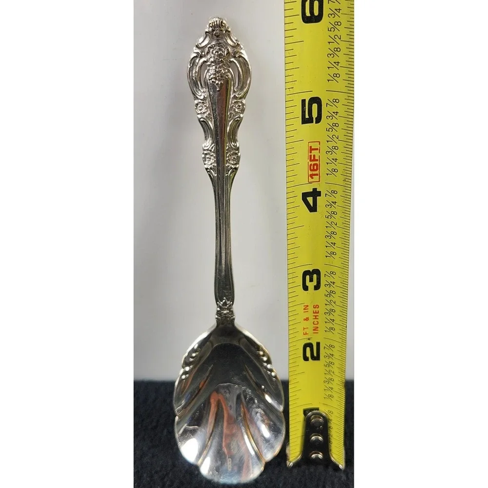 Vintage Community Silver Artistry Scalloped Sugar Spoon Silverplated